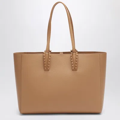 Christian Louboutin Beige Leather Cabata Small Tote Bag Women In Neutral