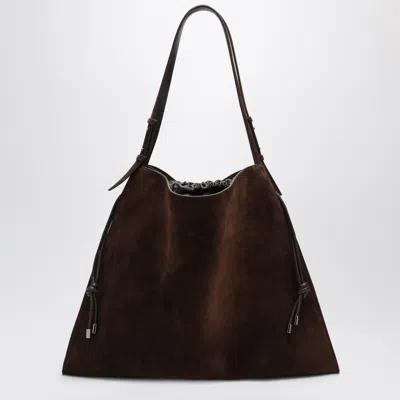 Christian Louboutin Brown Suede Baggy Tote Bag Women In Neutral