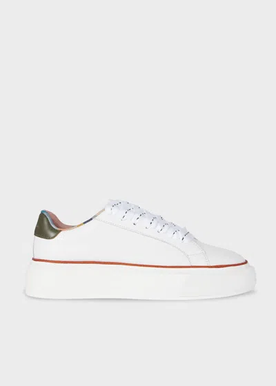 Paul Smith Women's White Leather 'guppy' Platform Trainers In White