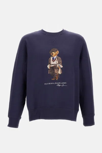 Polo Ralph Lauren Hoodie Man Ralph Lauren - Lscnm4 Long Sleeve Sweatshirt - Blue In Blue
