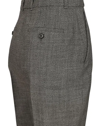 Alexander Mcqueen Grey Salt And Pepper Bootcut Suit Trousers For Women In Gray