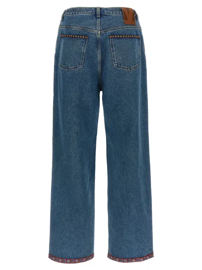 Valentino Denim Jeans With Back Patch Pockets