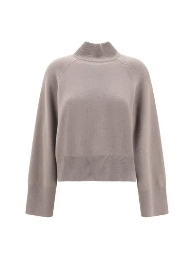 Brunello Cucinelli Women Cashmere Turtleneck Sweater In Gray