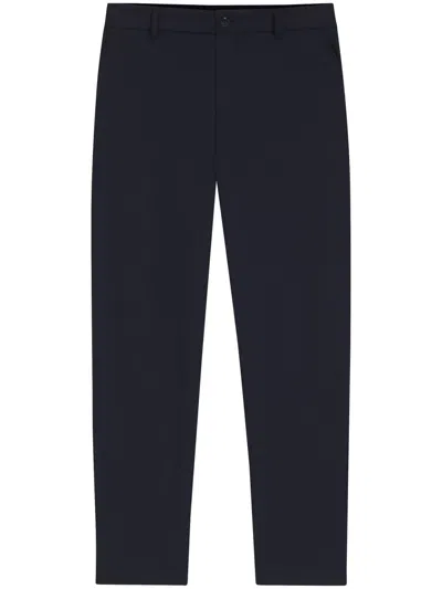 Hugo Boss Delaware Slim-fit Trousers In Brushed Satin In Blue