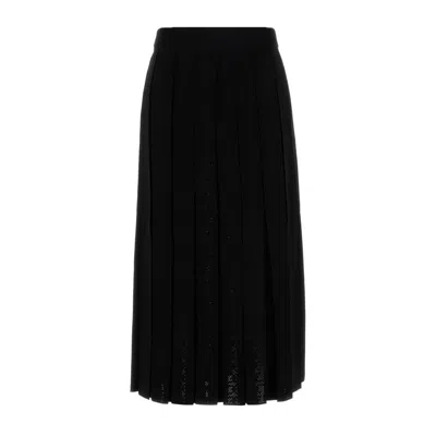 Tory Burch Black Viscose Blend Skirt
