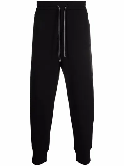 Emporio Armani Cotton Blend Sweatpants In Blue