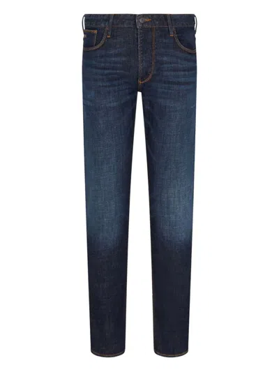 Emporio Armani Denim Cotton Jeans In Blue