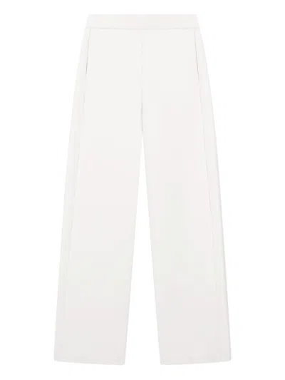 Emporio Armani Icon Trousers In Fluid Armure Fabric