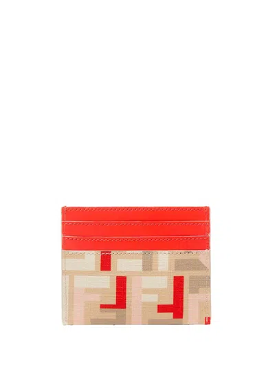 Fendi Rome Card Case Accessories In Red