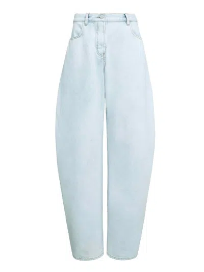 Alaïa Alaia Rounded Jeans In Ice Denim Women In Blue