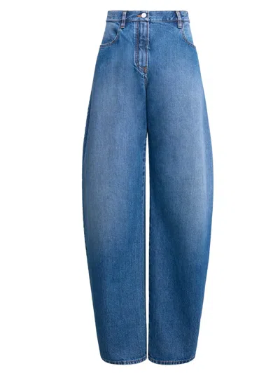 Alaïa Alaia Low Waist Round Jeans In Blue