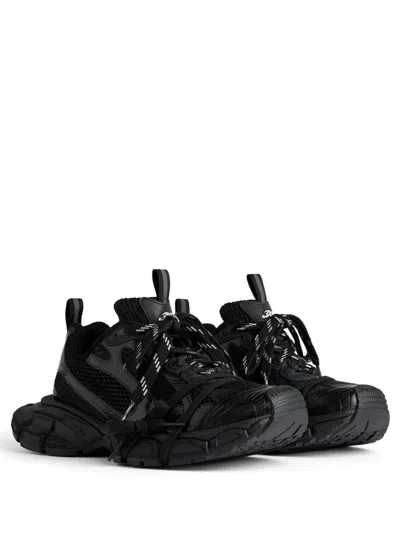 Balenciaga Track Rubber And Mesh Sneakers In Black