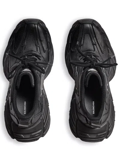 Balenciaga Monday Heels In Cowskin And Polyester Shoes In Black