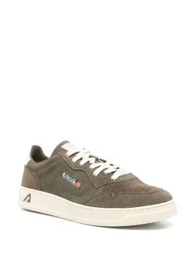 Autry Low-top Suede Sneakers With Rubber Sole And Lace-up Closure