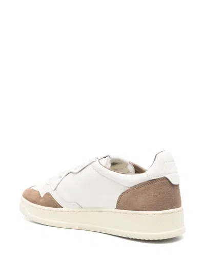 Autry Medalist Low Sneakers In Goatskin And Suede In Multi