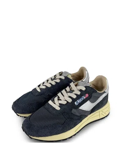 Autry 'reelwind' Low Sneakers In Black Nylon And Suede