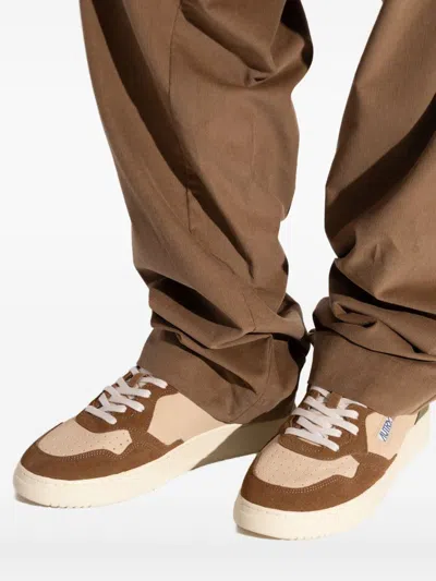 Autry Medalist Suede-panelled Lace-up Sneakers