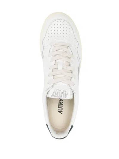 Autry Medalist Sneakers In White And Blue Leather In White