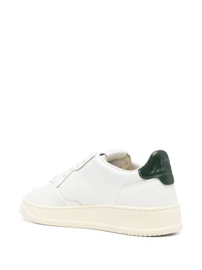 Autry Medalist Sneakers In White And Blue Leather In White
