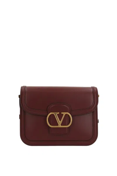 Valentino Womens Brick Ruby 9to5 Small Leather Shoulder Bag In Red