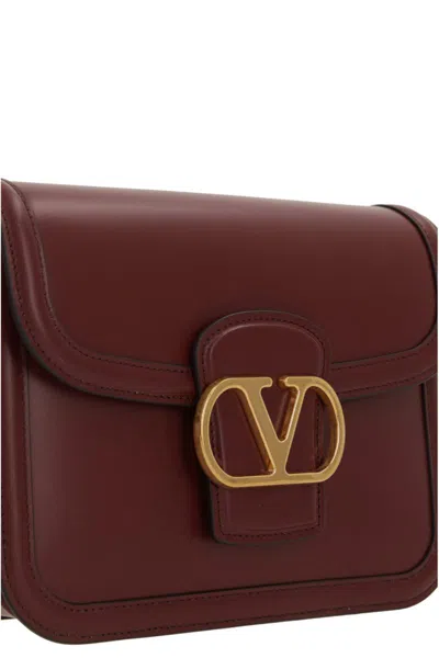 Valentino Womens Brick Ruby 9to5 Small Leather Shoulder Bag In Red