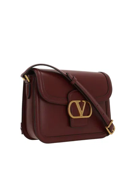 Valentino Womens Brick Ruby 9to5 Small Leather Shoulder Bag In Red