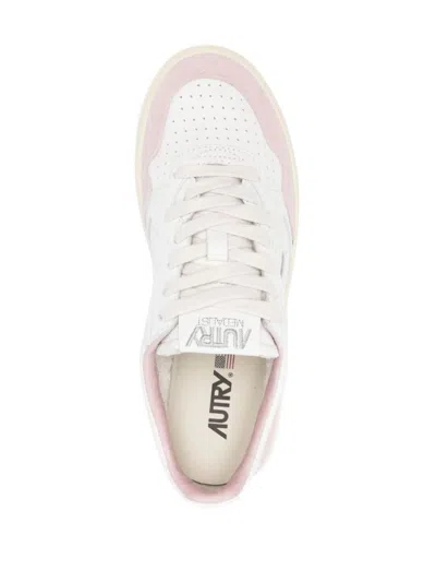 Autry 'medalist Low' Sneakers In Leather With Suede Inserts