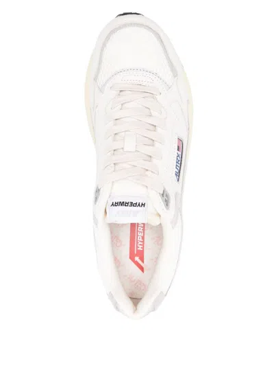 Autry Medalist Sneakers In White And Grey With Suede In White