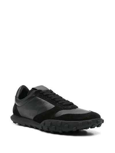 Jil Sander Suede Panel Round Toe Rubber Sole Sneakers