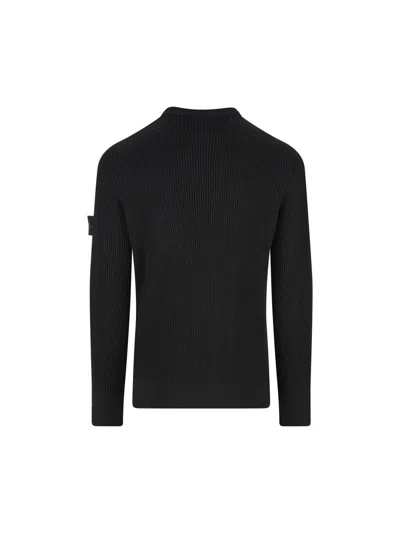 Stone Island Cotton Sweatshirt In Black