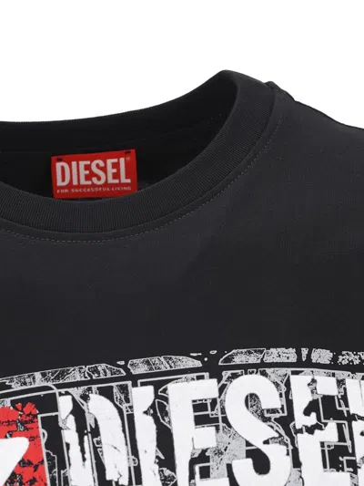 Diesel Men Crew-neck T-shirt With Print