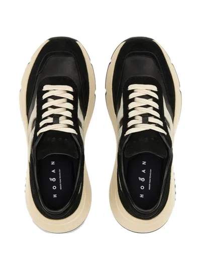 Hogan Suede And Nappa Leather Sneakers With Contrast Panel
