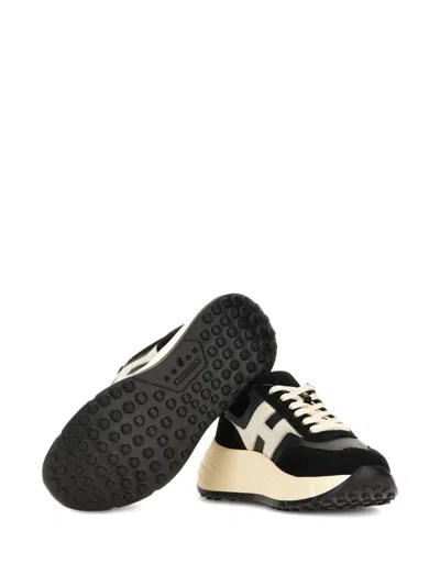Hogan Suede And Nappa Leather Sneakers With Contrast Panel