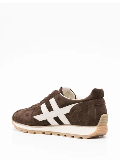 Hogan 86r Running Suede Brown Sneakers