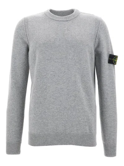 Stone Island Lightweight Wool Crew Neck Sweater With Raglan Sleeves Clothing