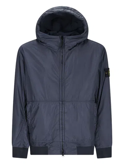 Stone Island Padded Jacket With Drip-proof And Wind-resistant In Blue