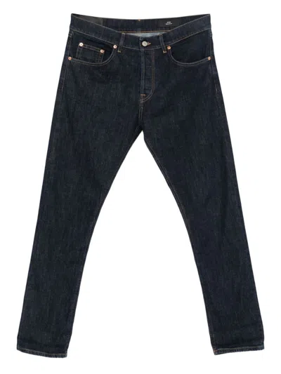 Dondup Denim Trousers With Belt Loops In Blue