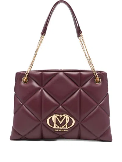 Love Moschino Quilted Chain-strap Tote Bag In Red
