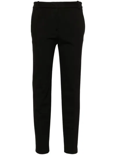 Pinko Bello Cigarette Pants In Milano Stitch In Black