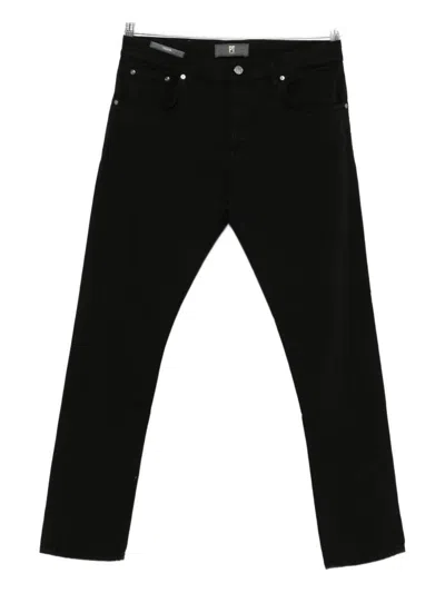 Pt Torino Slim Fit Stretch Cotton Jeans In Black
