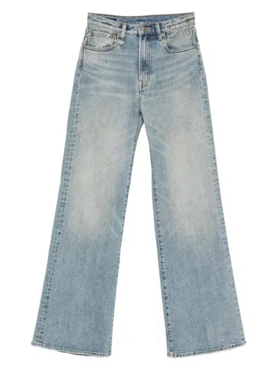 R13 Charlotte Jeans Patton Blue Stretch In Blue