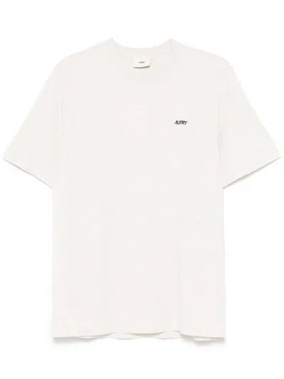 Autry Blue Cotton T-shirt With White Logo Print