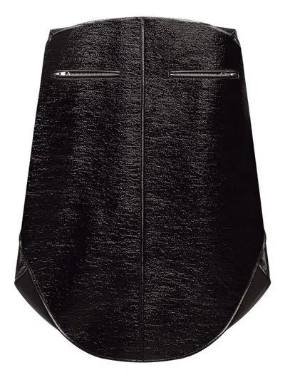 Courrèges Courreges Black Cotton Blend Skirt In Black