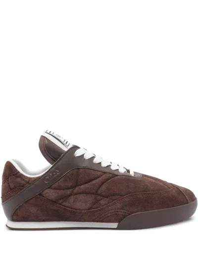 Chloé Chloe Kick Quilted Suede Sneakers