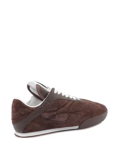 Chloé Chloe Kick Quilted Suede Sneakers