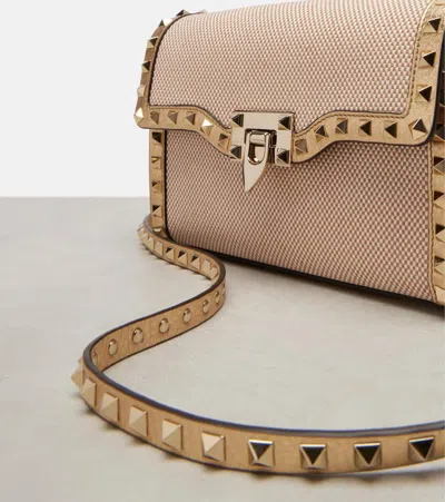 Valentino Rockstud Small Canvas Crossbody Bag