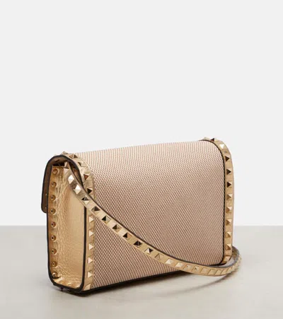 Valentino Rockstud Small Canvas Crossbody Bag