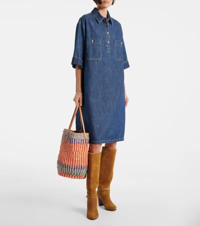 Valentino Cotton Denim Minidress