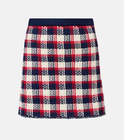 Valentino Checked Cotton Miniskirt