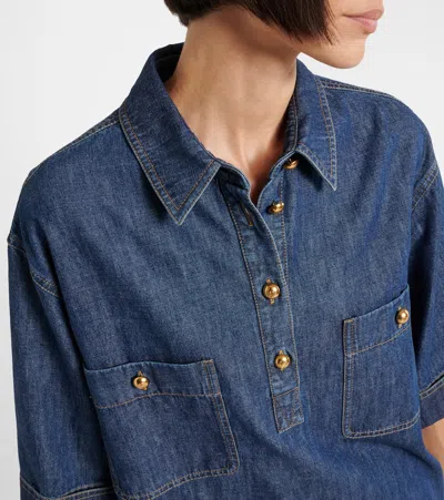 Valentino Cotton Denim Minidress